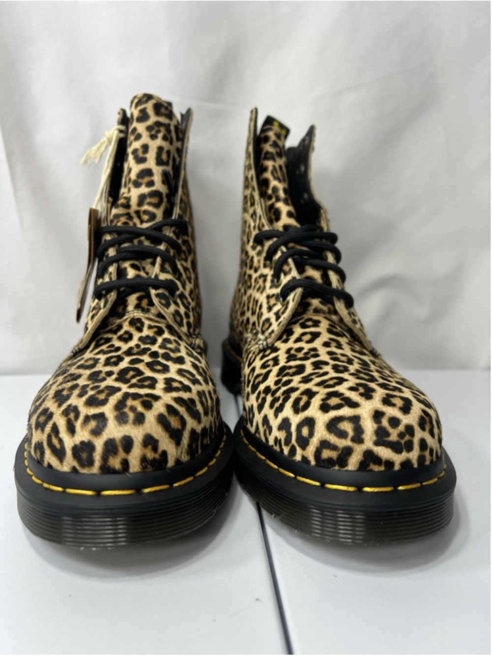 Dr Martens 1460 Pascal Leopard Cow Hair Lace Up Boot US M 9 W 10 Unisex Festive - Picture 2 of 13
